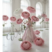 Ростовой цветок из бумаги "Ранункулюс розовый" Ростовой цветок из бумаги "Ранункулюс розовый"